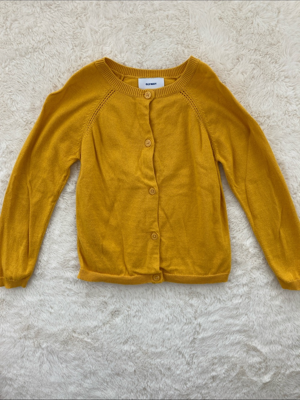 SALE! Old Navy Kids Mustard Button-Up Cardigan Sweater Size 5T